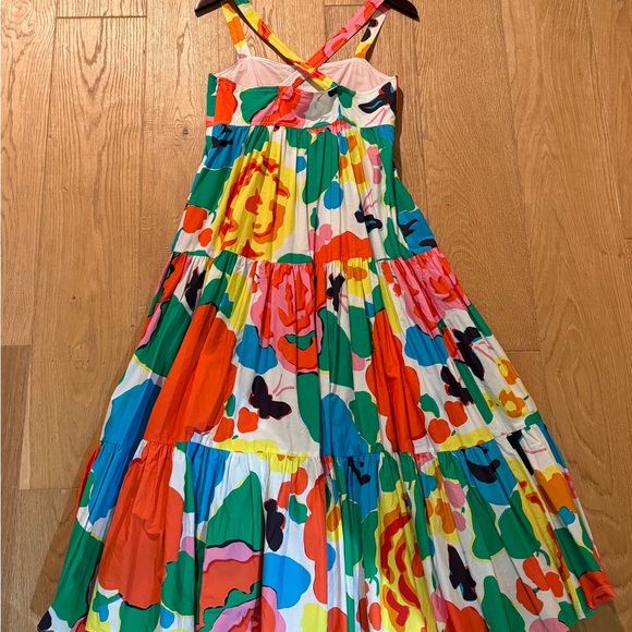 J Crew Tiered Maxi Dress in Ratti Jardin Floral Print with pockets  sz 2 - Picture 5 of 8